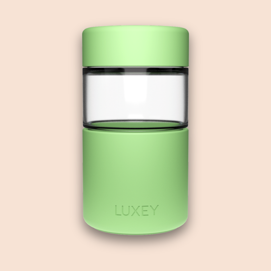Luxey Cup - ORIGINAL -  Reusable Glass Coffee Cup 12oz: DISCO LIME