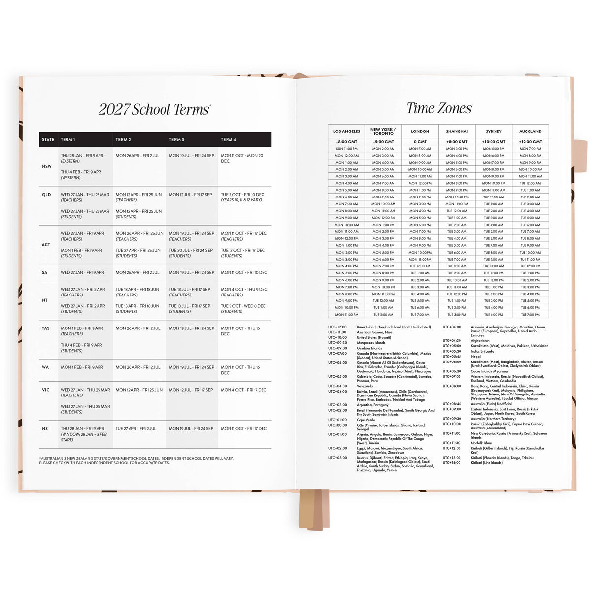 Fox & Fallow - 2027 Amalfi Latte A5 Vertical Planner