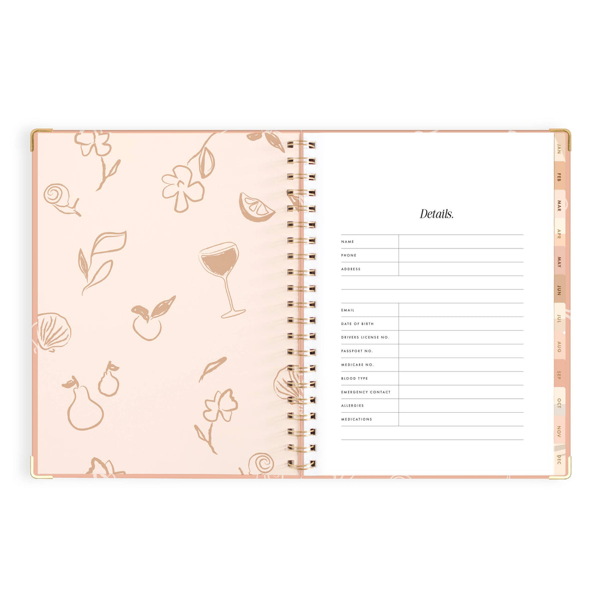Fox & Fallow - 2027 Amalfi Peach  A4 Academic Planner