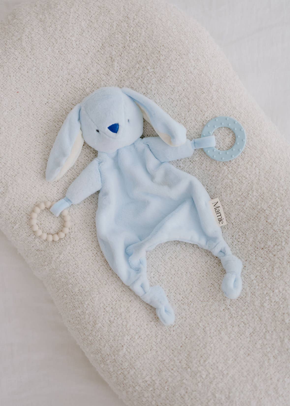 the name nest - Blue Marnie - bunny comforter and teether