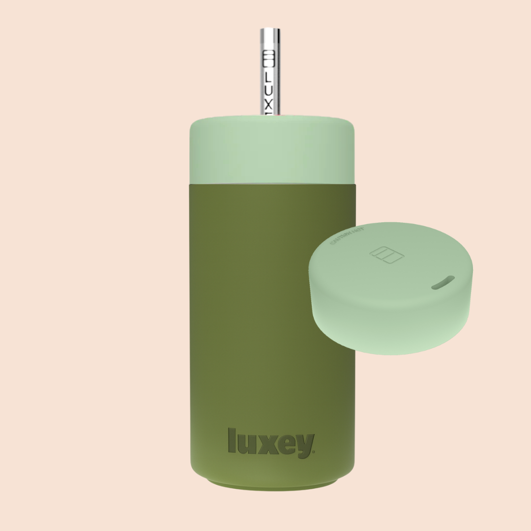 Luxey Cup - HERITAGE - Duo Switch Stainless Steel Cup 12oz: PISTACHIO
