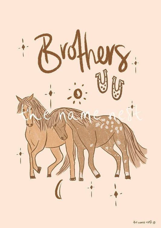 The Name Nest - Brothers A4 Artwork