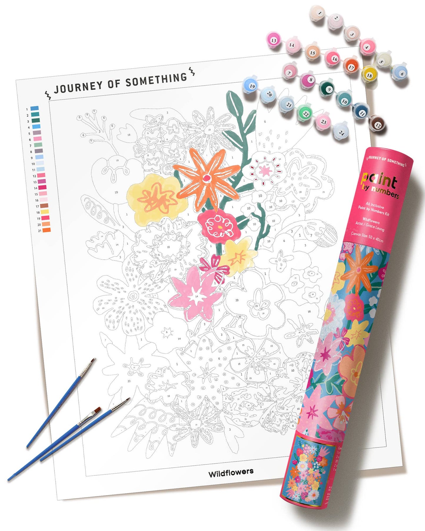 Journey Of Something - Paint by Numbers - Wildflowers