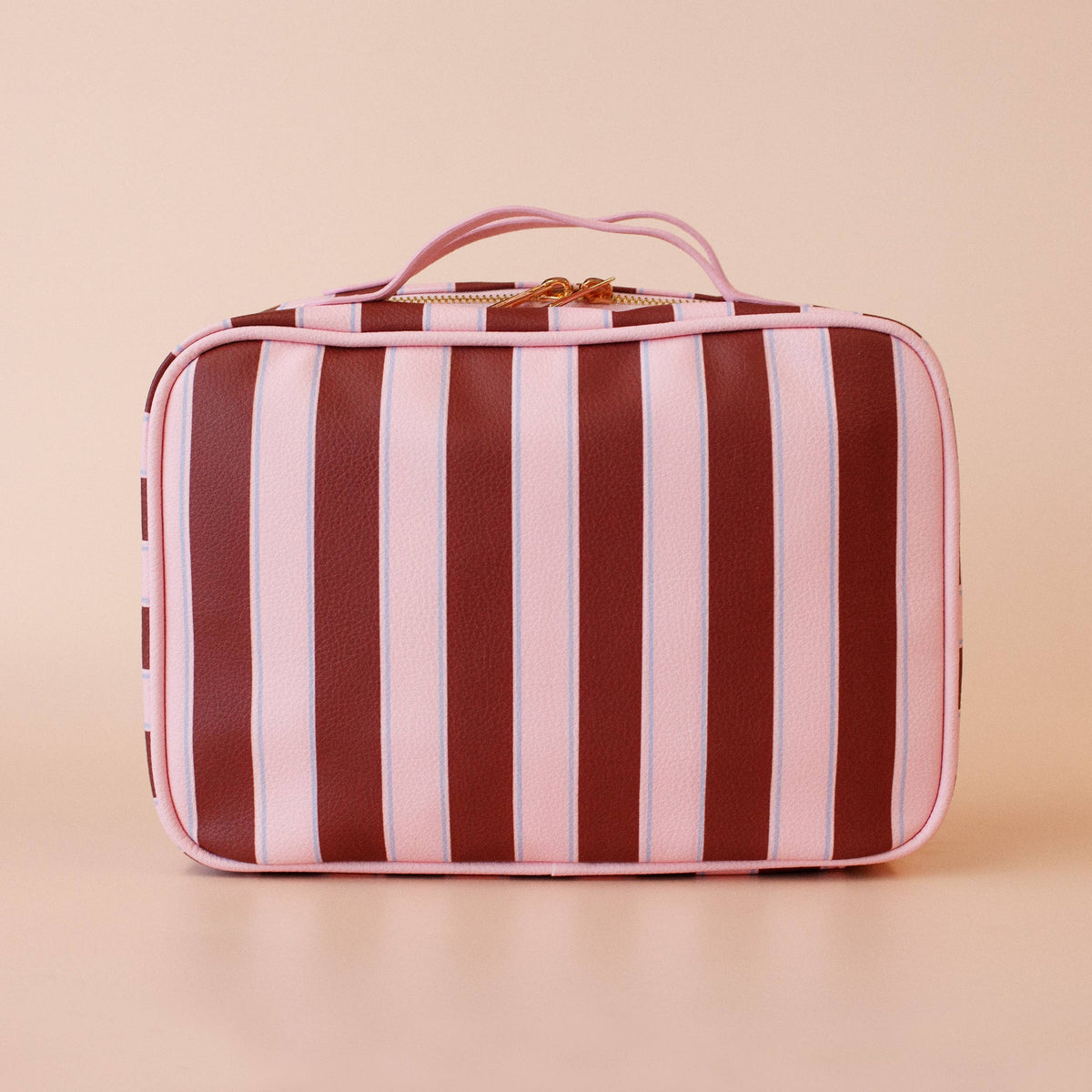 Fox & Fallow - Burgundy Stripe Cosmetic Bag