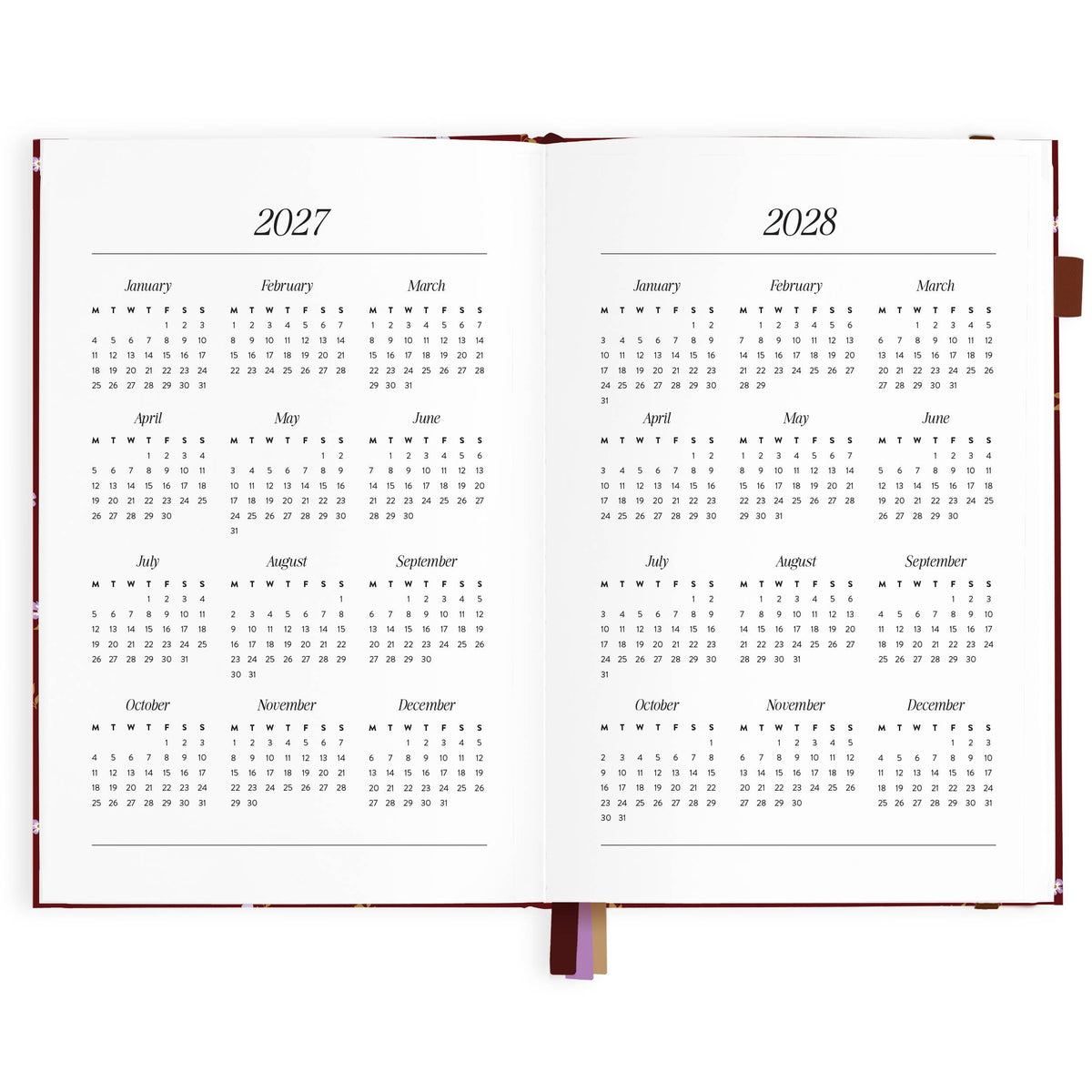 Fox & Fallow - 2027 Cherry Wisteria A5 Vertical Planner