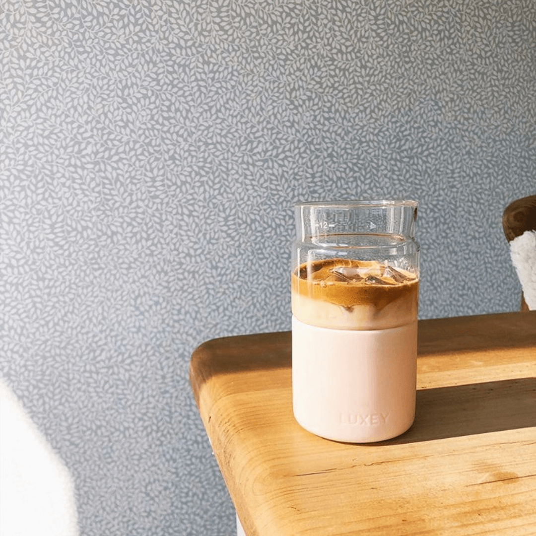 Luxey Cup - ORIGINAL -  Reusable Glass Coffee Cup 12oz: DISCO LIME