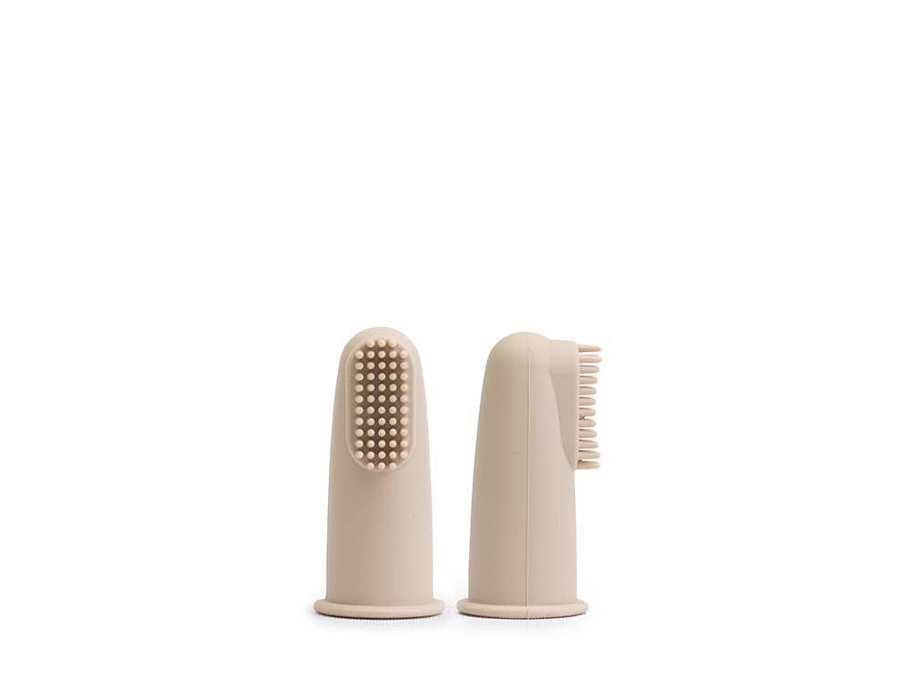 Silicone Finger Toothbrush & Case - Sage