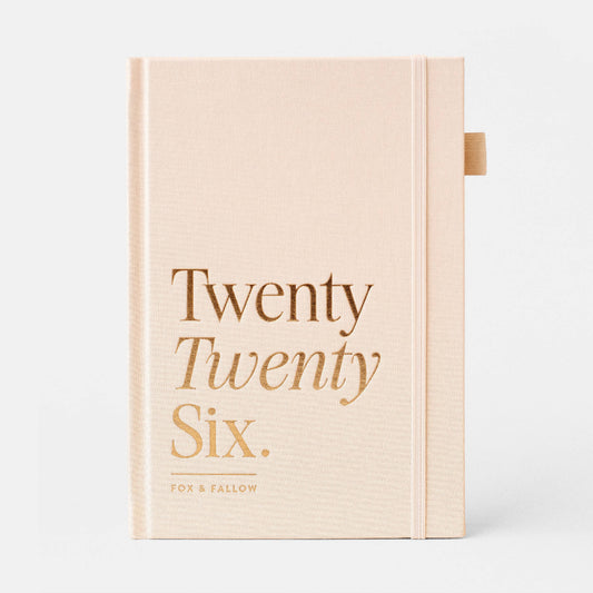 2026 Creme A5 Vertical Planner