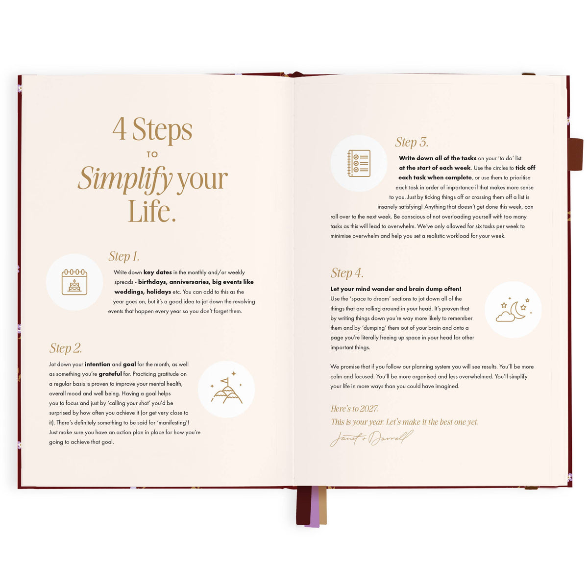 Fox & Fallow - 2027 Cherry Wisteria A5 Vertical Planner