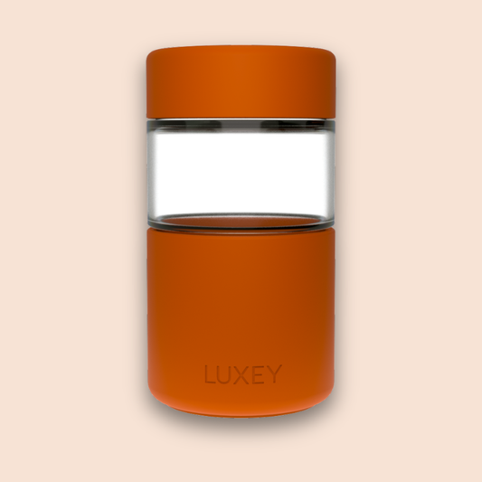 Luxey Cup - ORIGINAL -  Reusable Glass Coffee Cup 12oz: COPPER