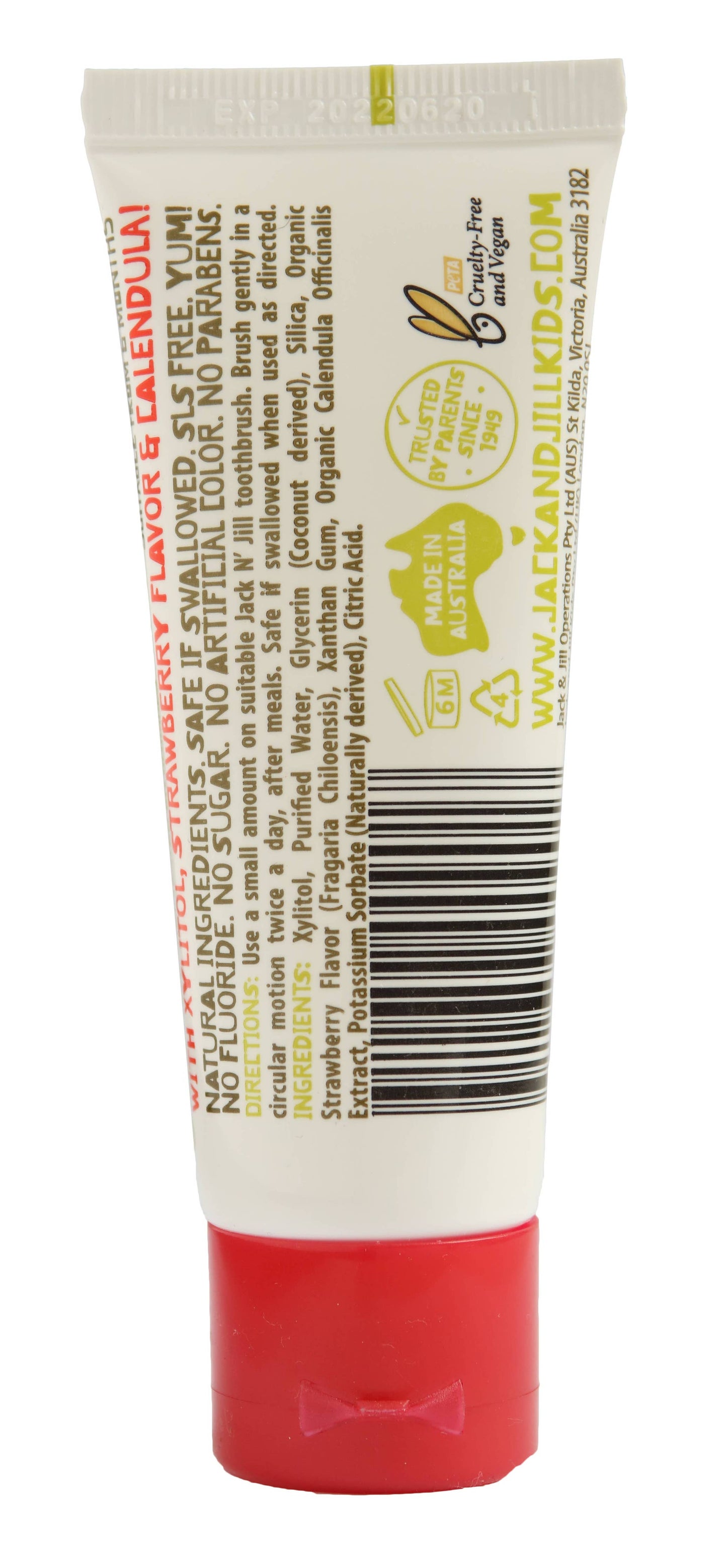 Strawberry Jack N' Jill Natural Toothpaste