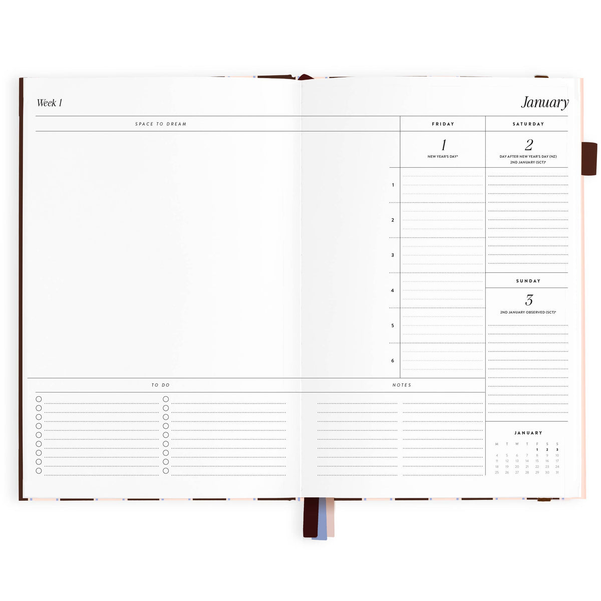Fox & Fallow - 2027 Chocolate Stripe A5 Academic Planner