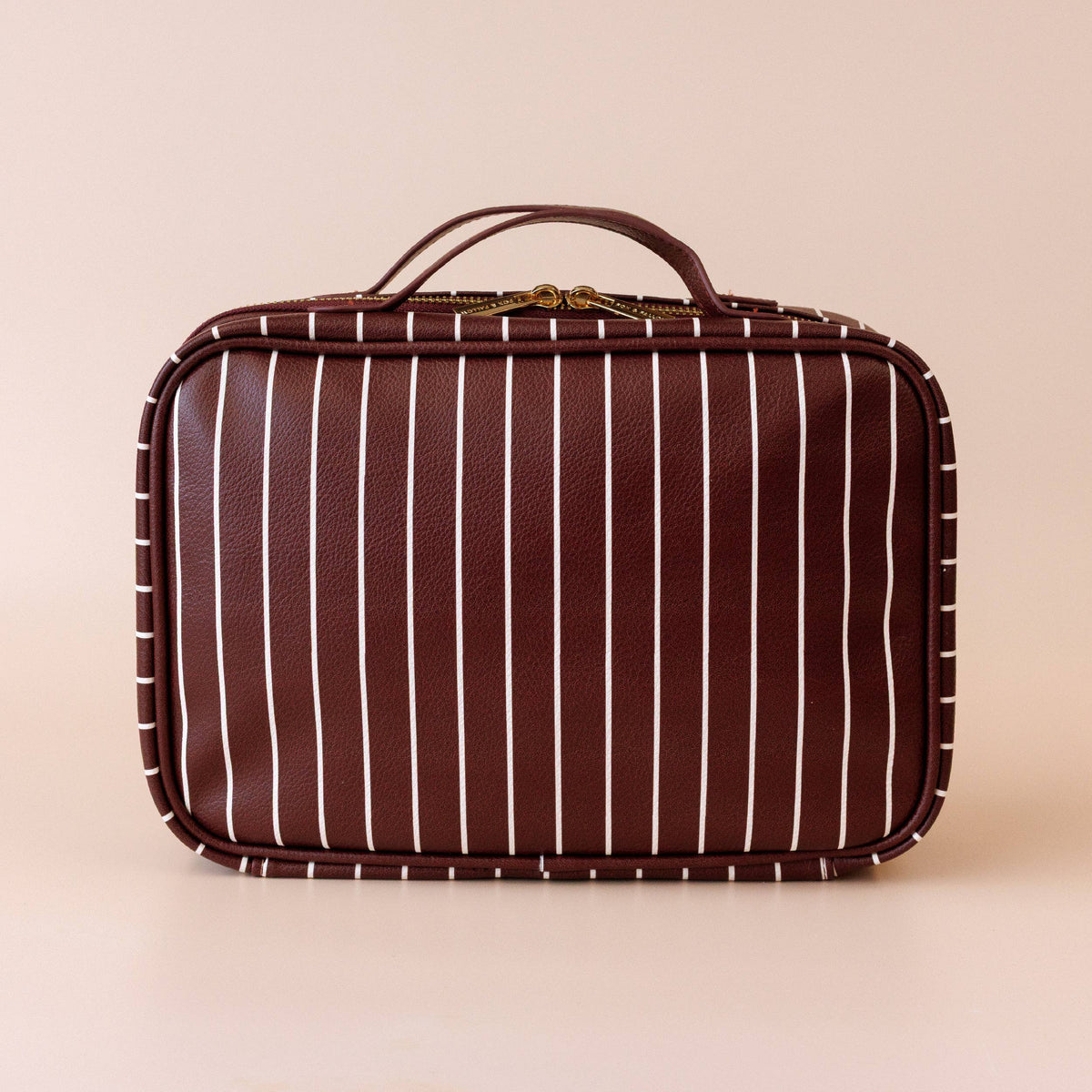 Fox & Fallow - Merlot Pinstripe Cosmetic Bag