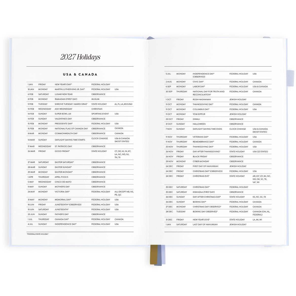 Fox & Fallow - 2027 Powder A5 Vertical Planner
