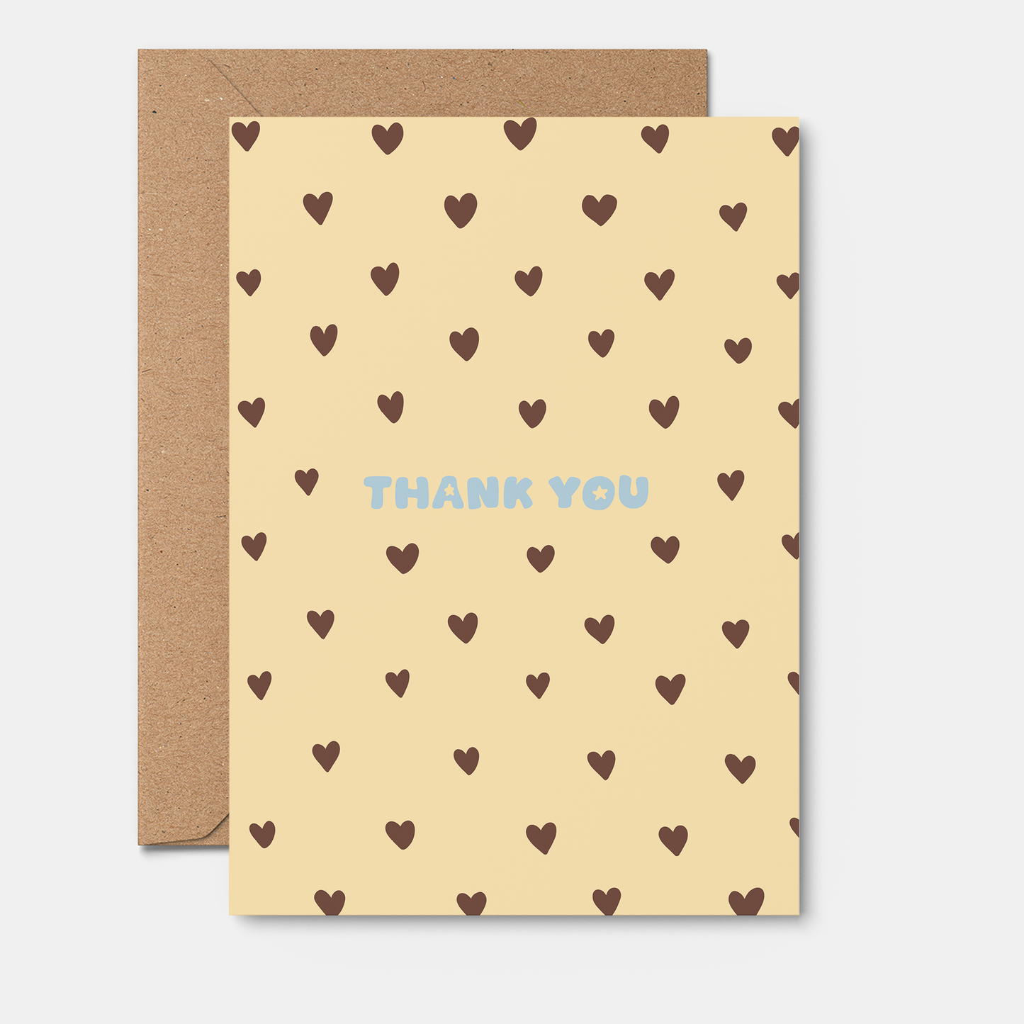 From Rosalie - Thank You Yellow Hearts Greeting Card