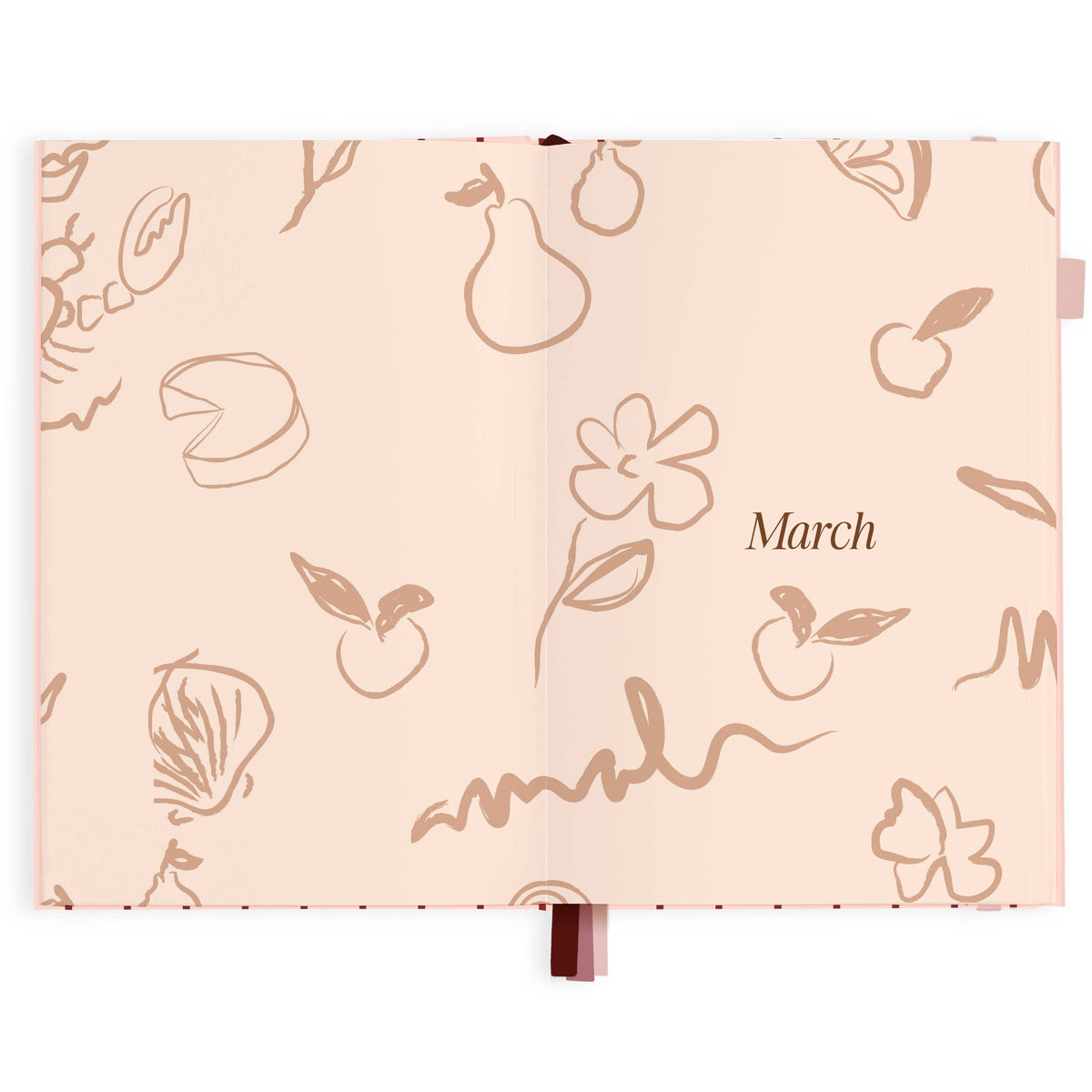 Fox & Fallow - 2027 Rose Pinstripe A5 Horizontal Planner