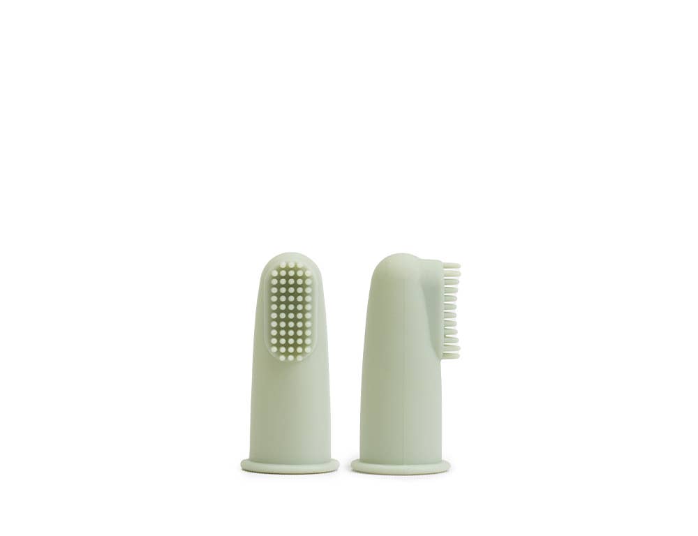 Silicone Finger Toothbrush & Case - Sand