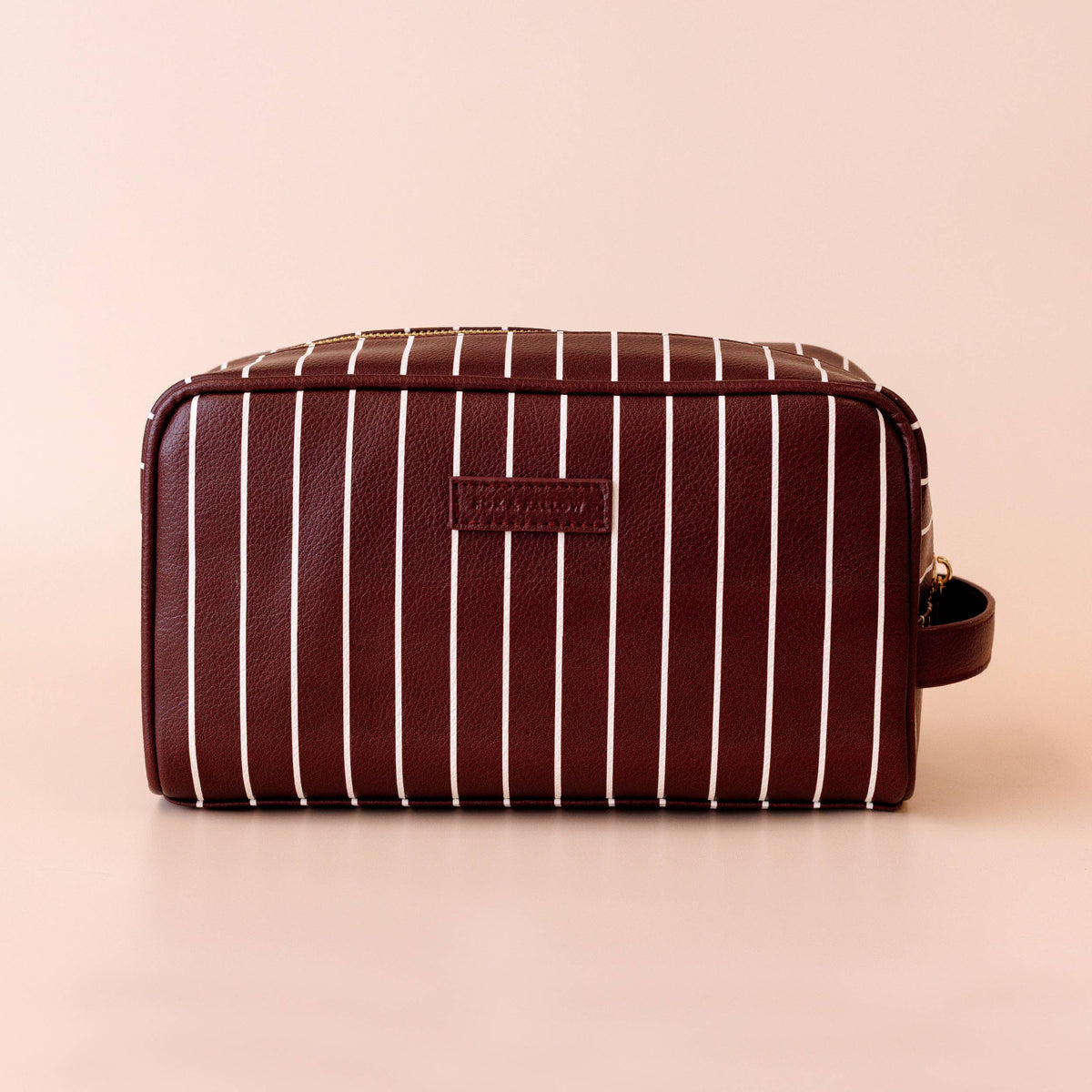Fox & Fallow - Merlot Pinstripe Wash Bag