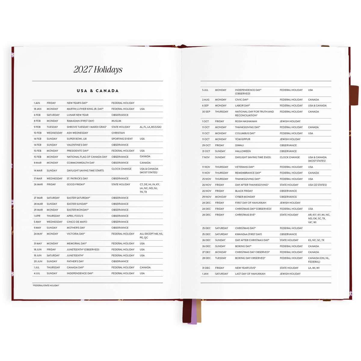 Fox & Fallow - 2027 Cherry Wisteria A5 Vertical Planner