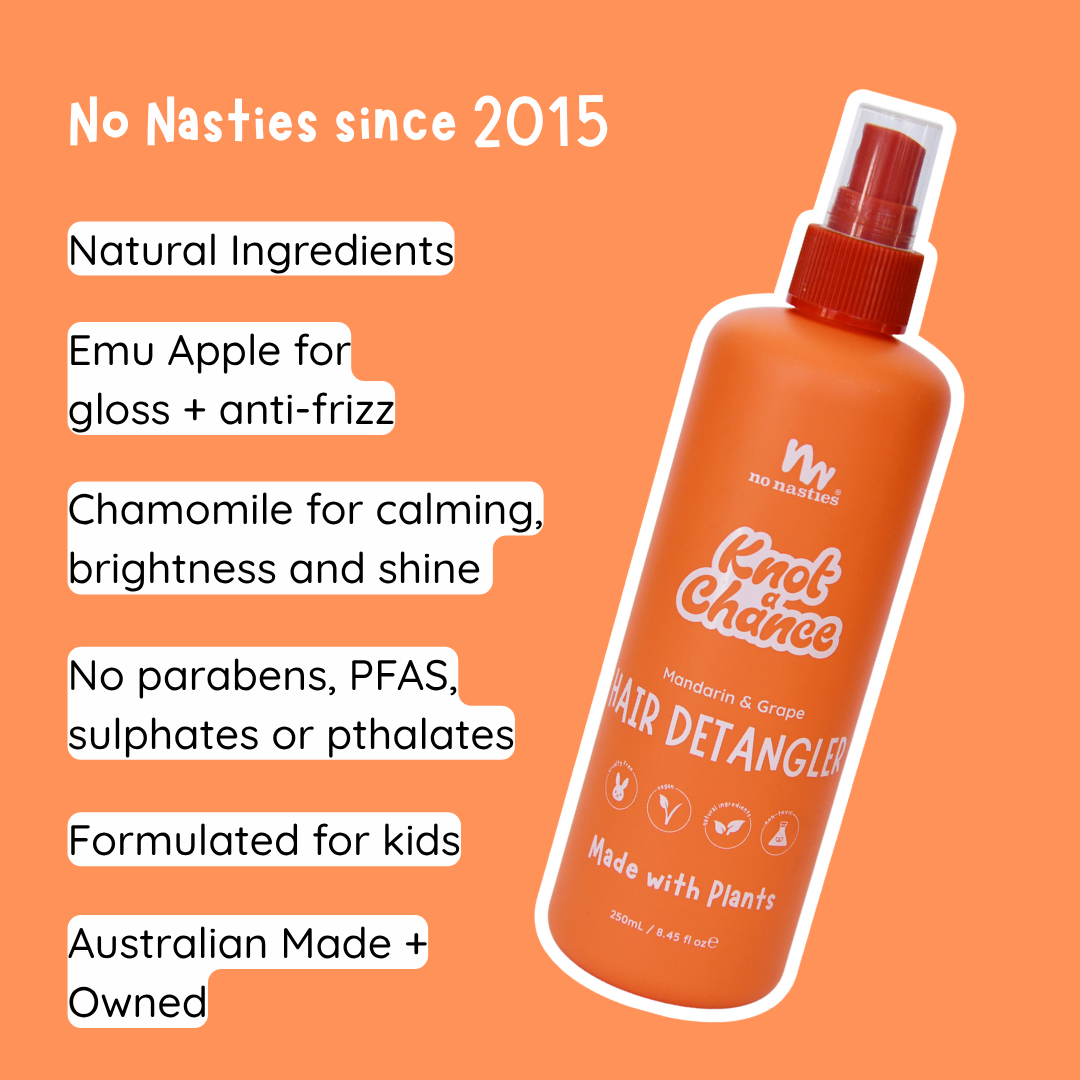 no nasties kids - Natural Plant Based Hair Detangler in Mandarin and Grape