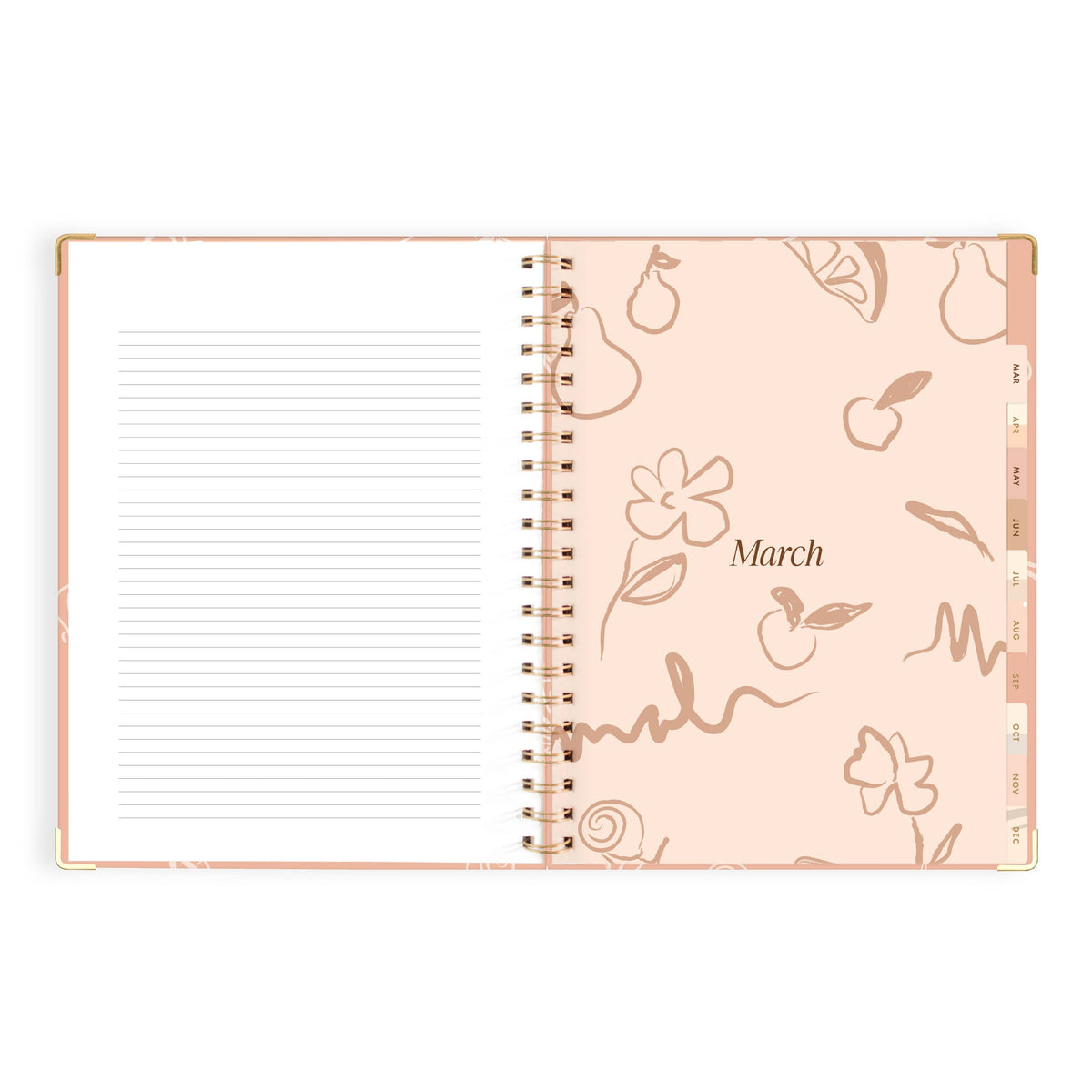 Fox & Fallow - 2027 Amalfi Peach  A4 Academic Planner