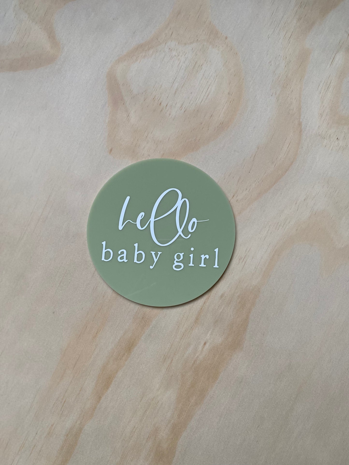 Hello Baby Boy/Girl Birth Announcement Disc