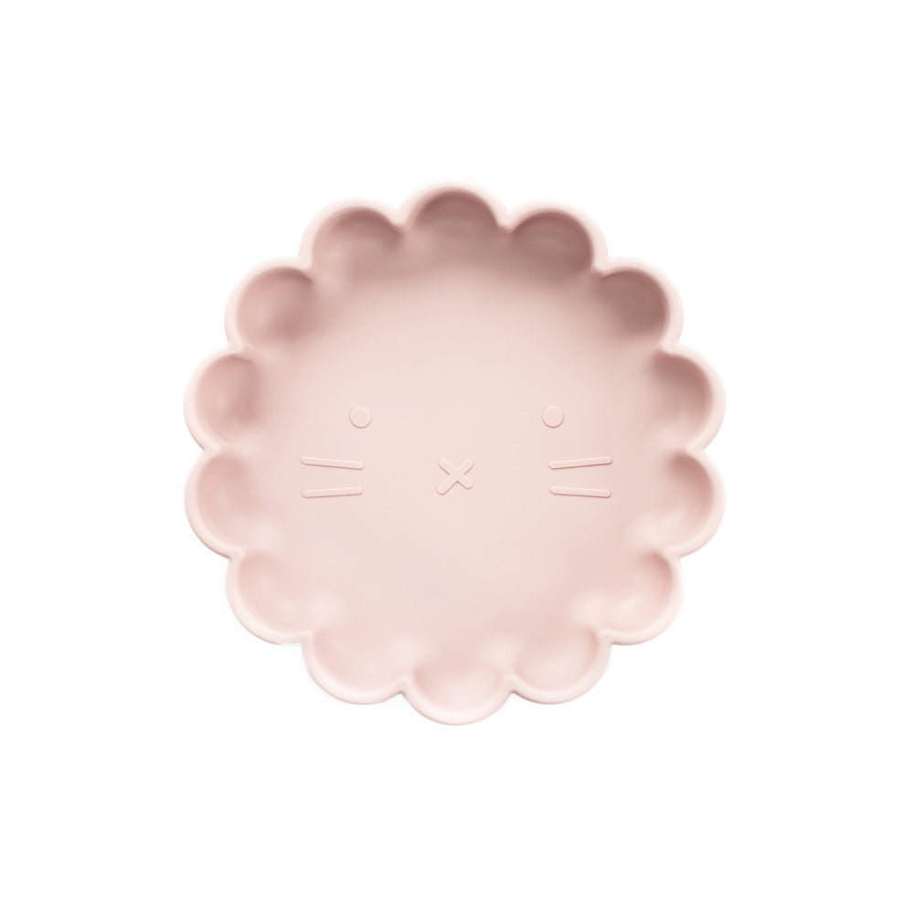 Silicone Suction Lion Plate - Blush Pink
