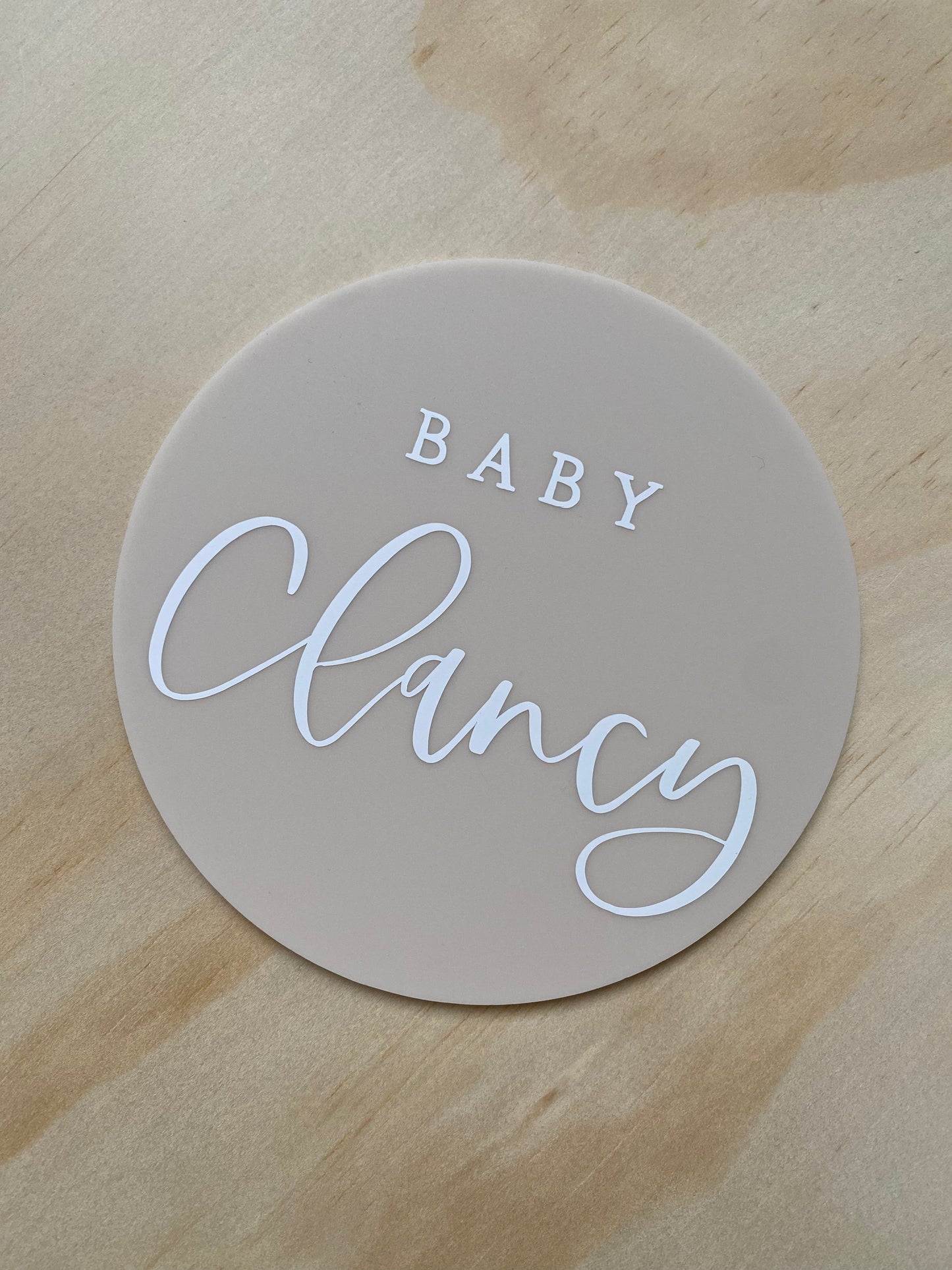 Last Name Birth Announcement Disc