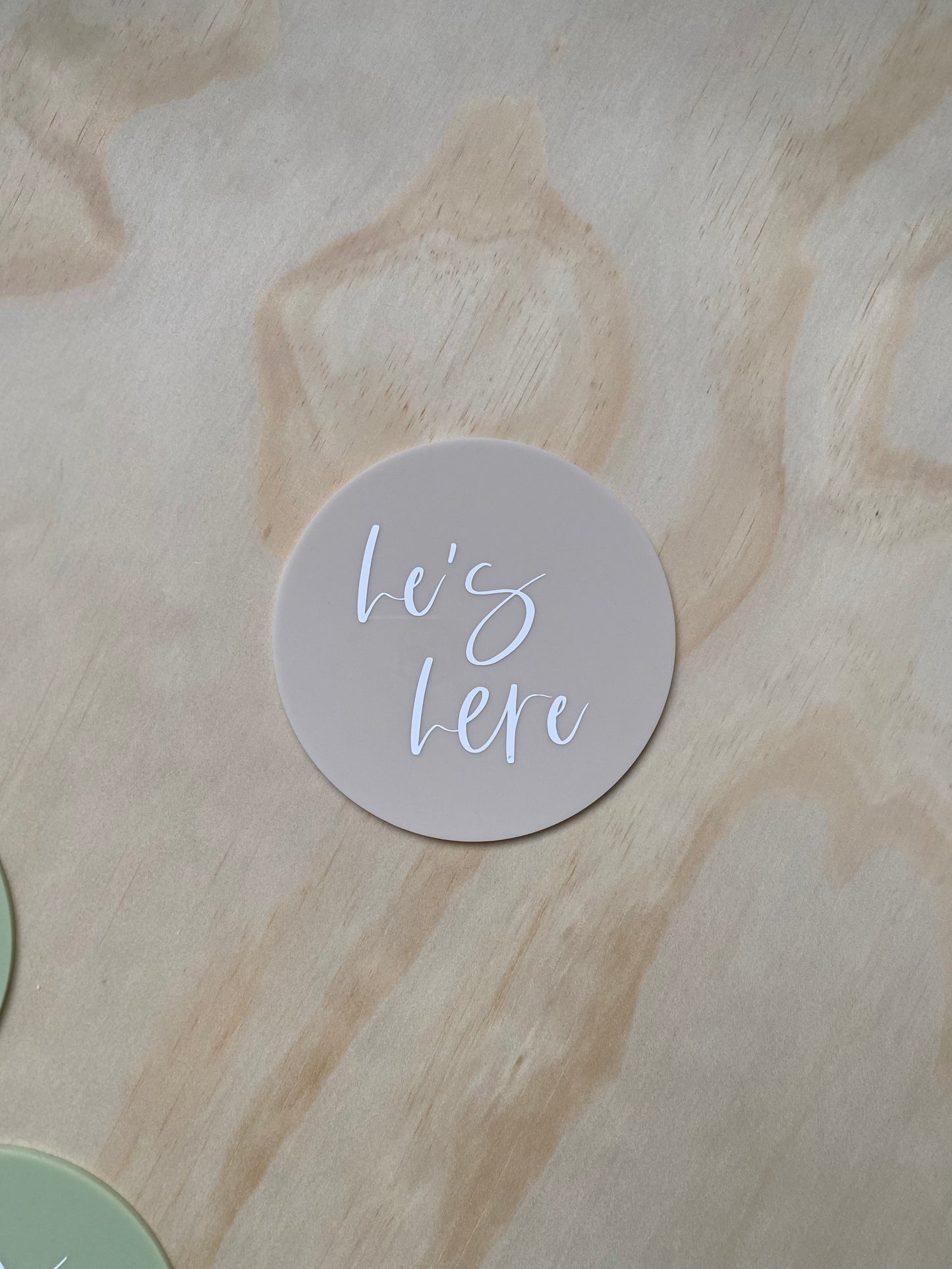 She's here/He's Here Birth Announcement Disc