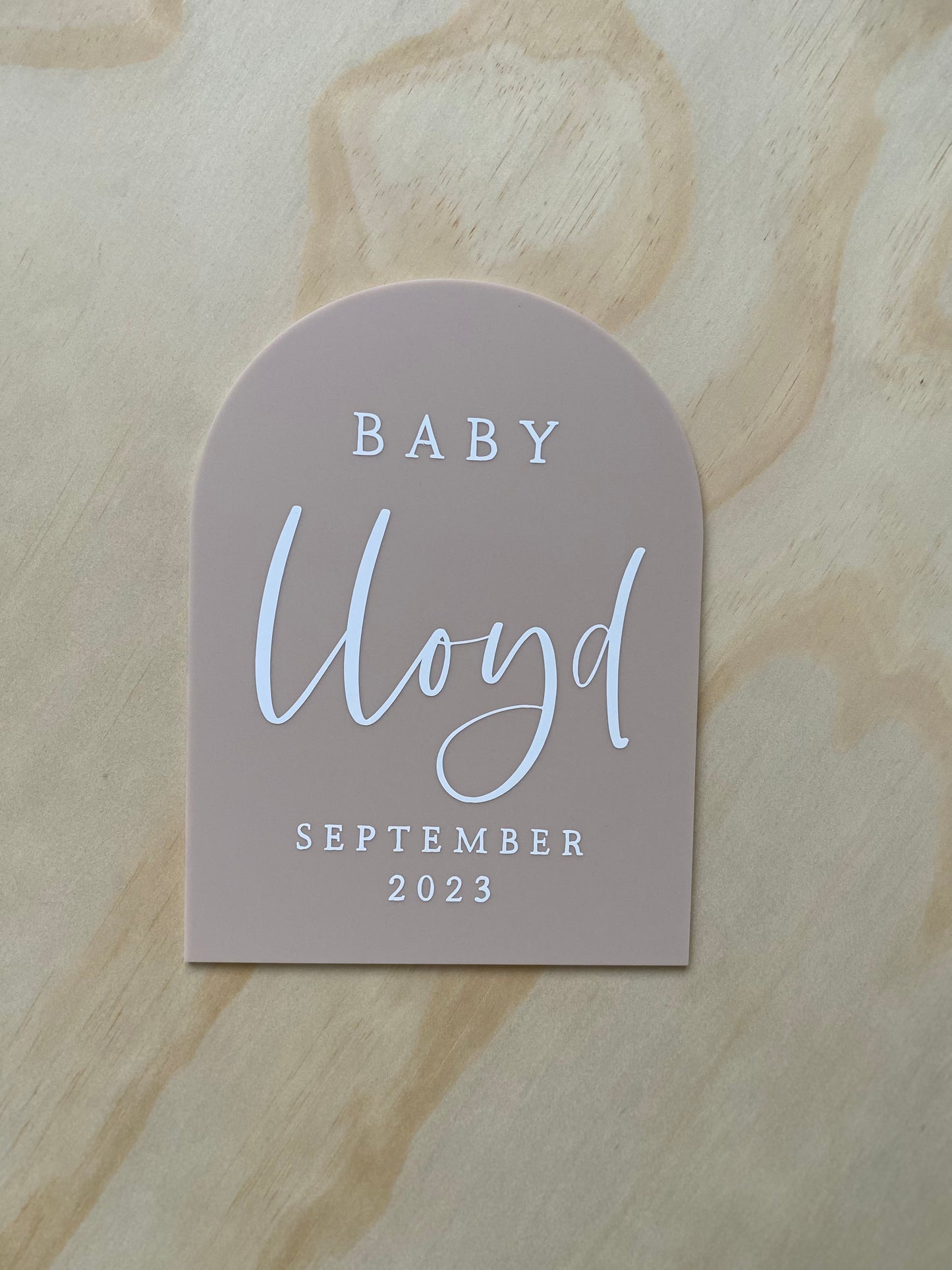 Baby Last Name Announcement Plaque