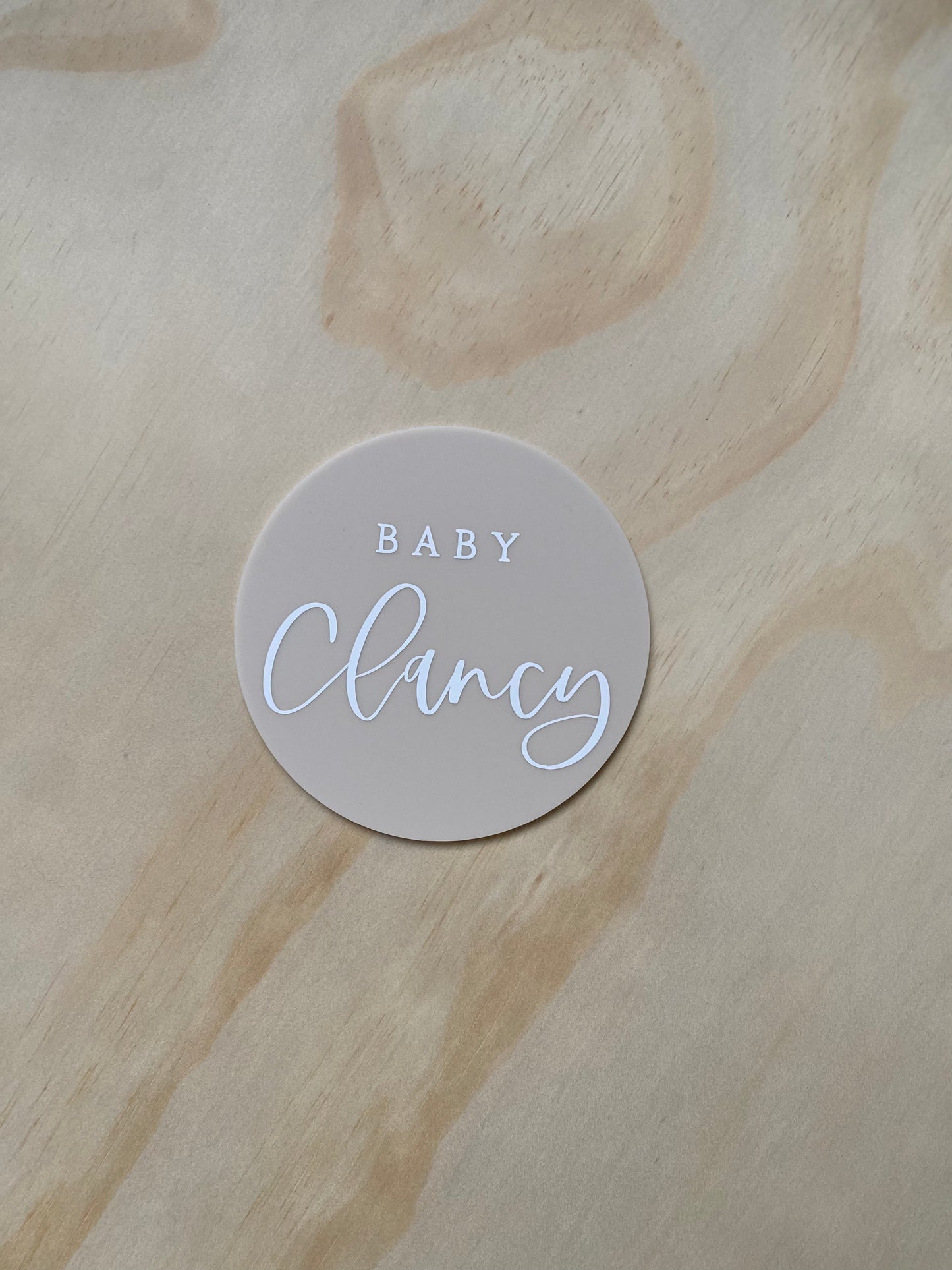 Last Name Birth Announcement Disc