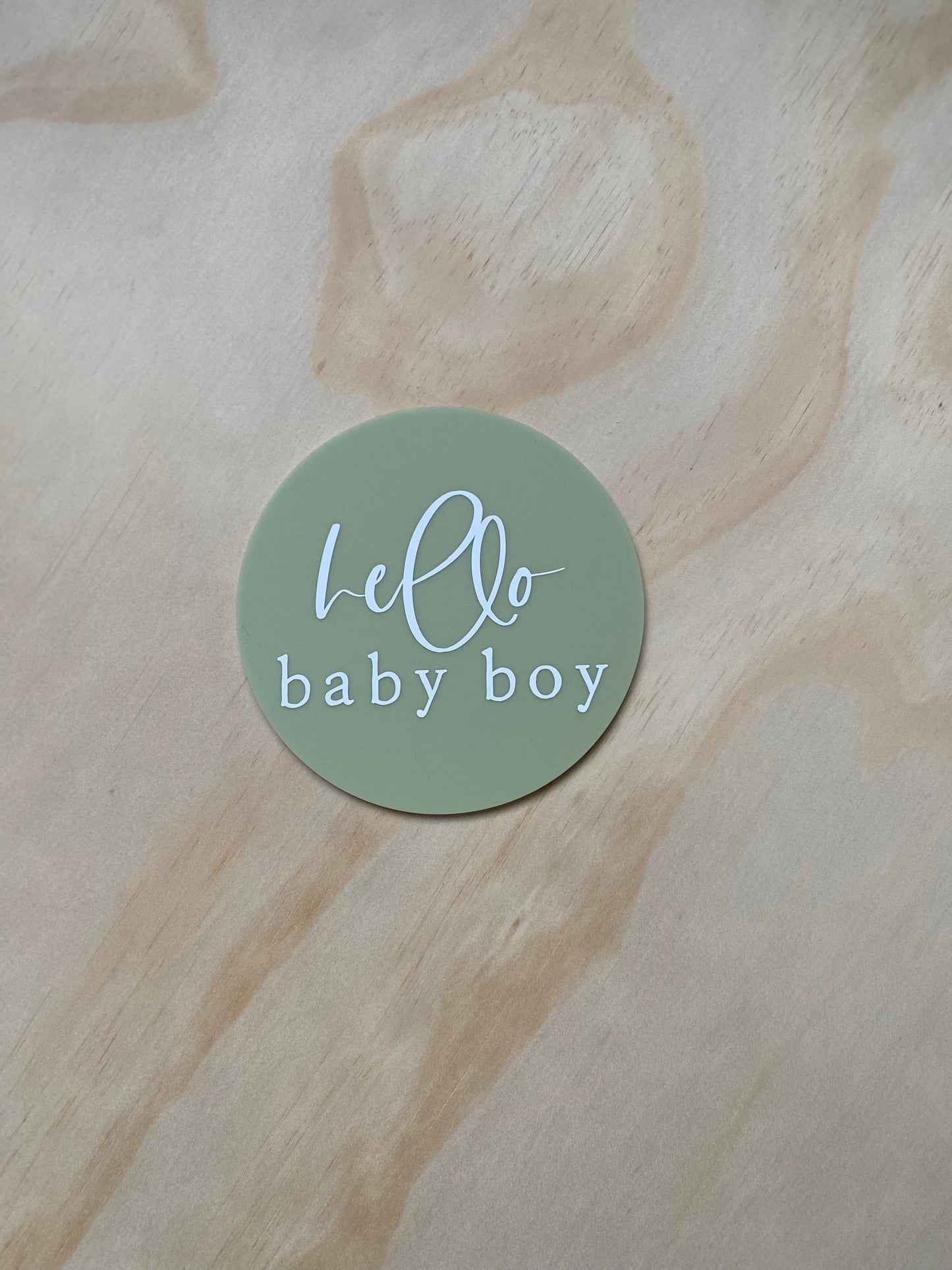 Hello Baby Boy/Girl Birth Announcement Disc