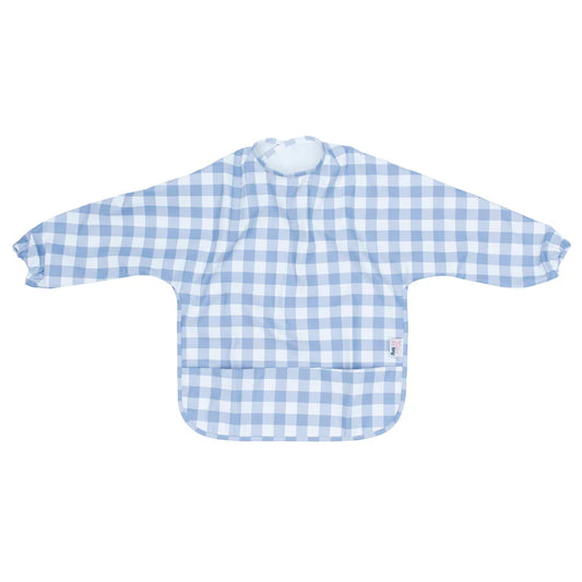 Messie Smock Bib – Blue Gingham (Kid)