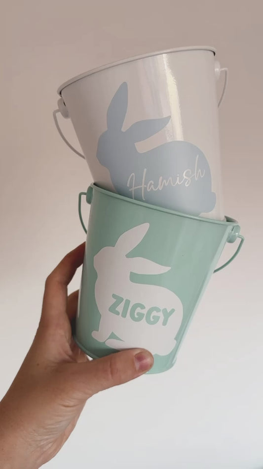 Coloured Personalised Easter Bucket