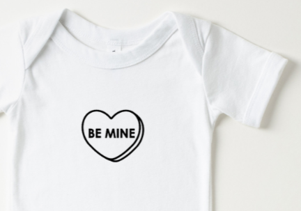 'Be Mine' Valentines Day Onesie
