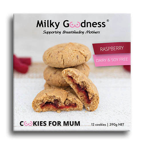 Raspberry (Dairy & Soy Free) Lactation Cookies