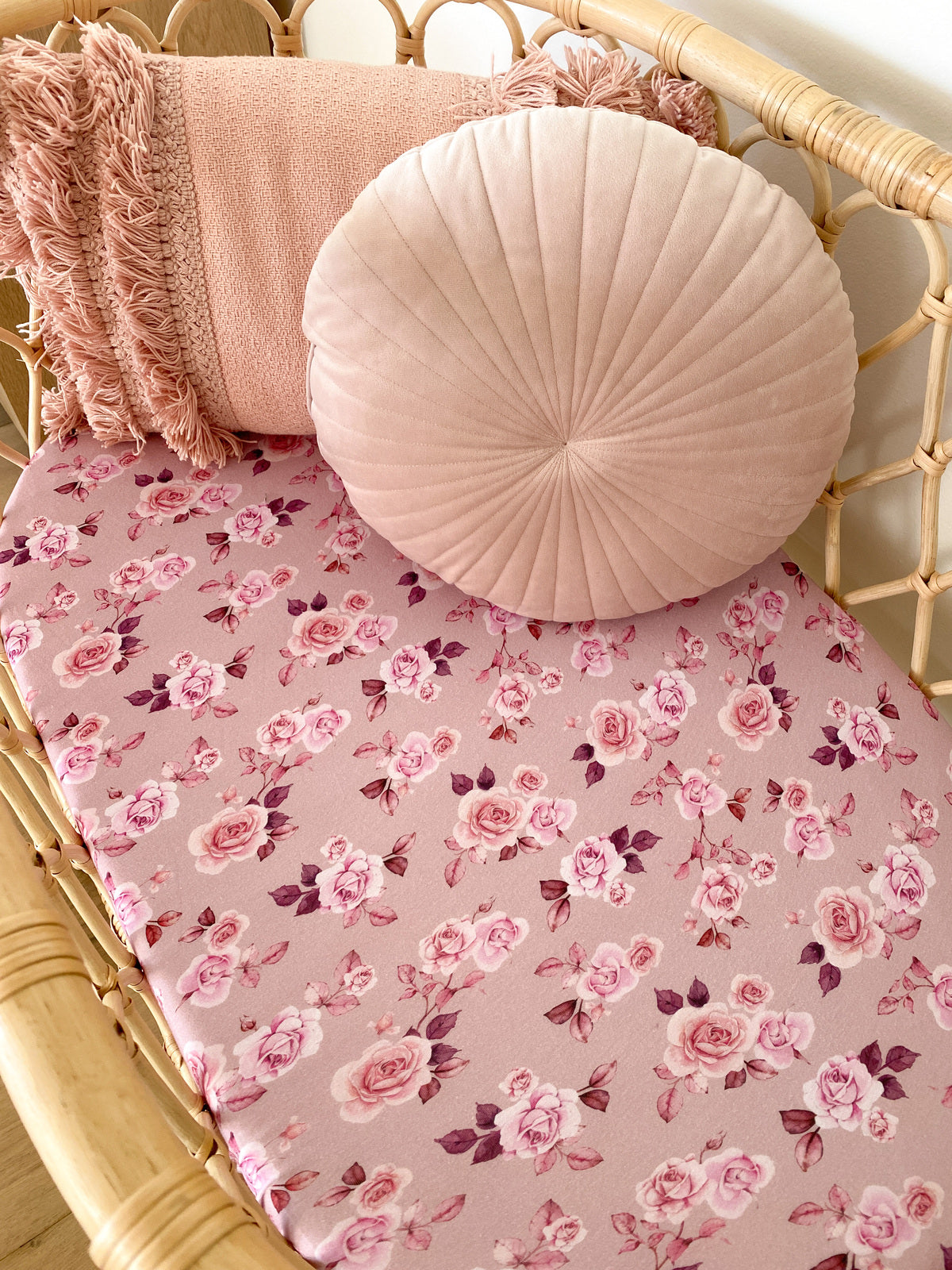 Blossom Fitted Jersey Bassinet Sheet/Change Pad Cover