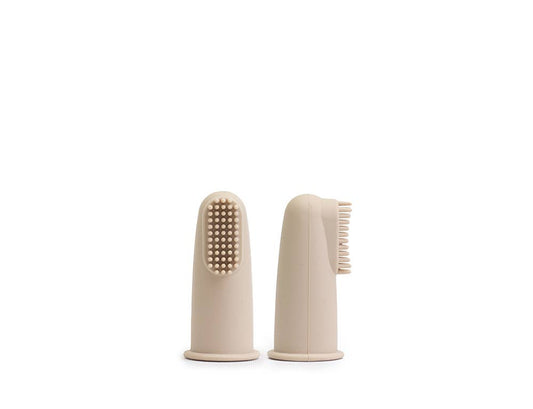Silicone Finger Toothbrush & Case - Sand